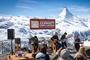 New Talent Stage at the Blue Lounge on Blauherd (2,571 m). At the background the Matterhorn.