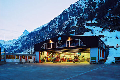 Visit the helicopter company Air Zermatt
