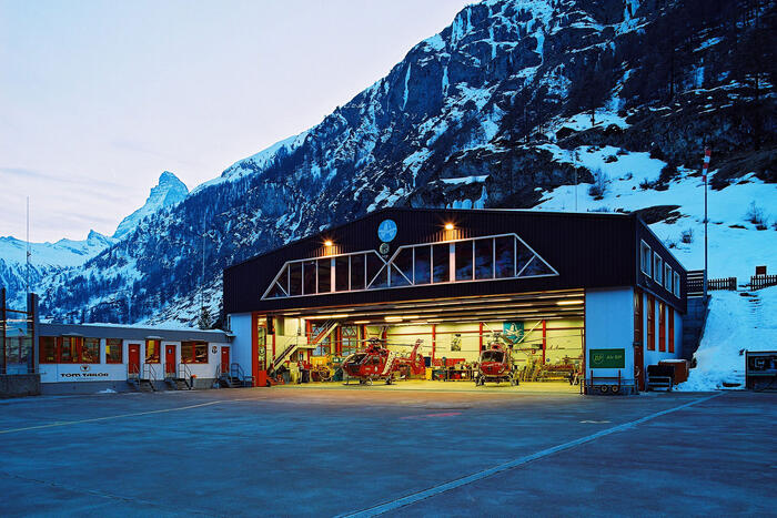 L’héliport d’Air Zermatt