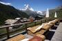 The restaurant's sun terrace offers guests the best view of the Matterhorn.