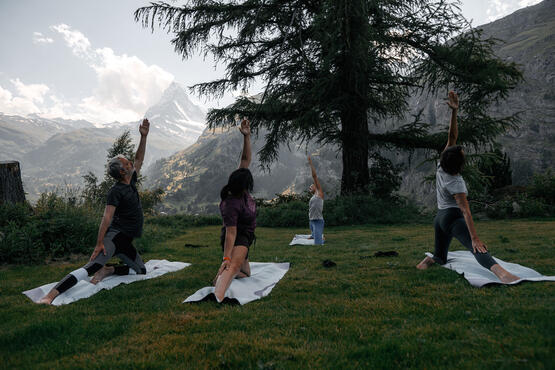 Yoga retreat at the foot of the Matterhorn