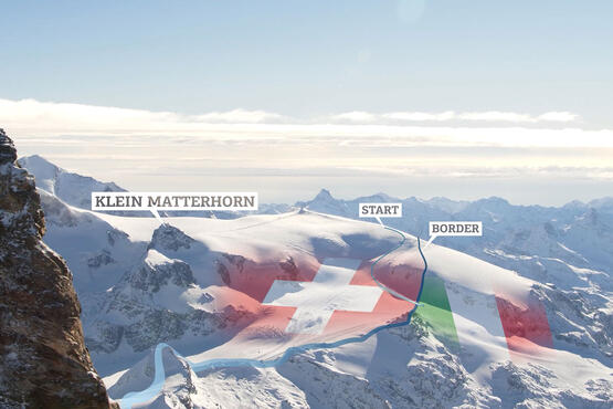 Das erste grenzübergreifende Ski-Weltcup-Rennen in der Geschichte des Weltcups.