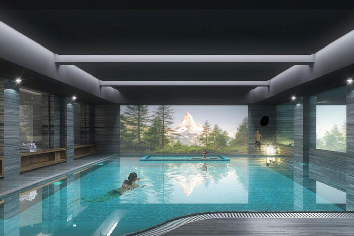 Image of the new swimming pool