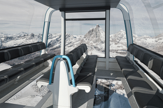 Der Glacier Ride II zwischen Testa Grigia und dem Klein Matterhorn
