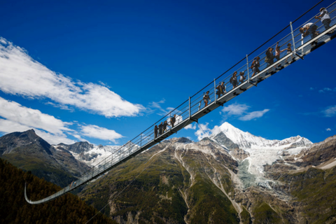 Longest pedestrian suspension bridge in the Alps